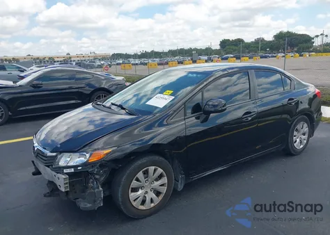 2012 Honda Civic Lx из США, поврежденный, VIN 19XFB2F56CE369900